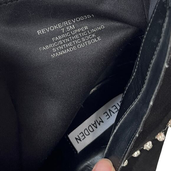 Steve Madden Revoke Glam Rhinestone Bootie Black - Picture 7 of 8